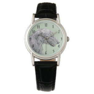 Montre Peinture de Wolfhound irlandais - Joli art origina