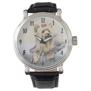 Montre Peinture de Yorkshire Terrier - Art original de ch