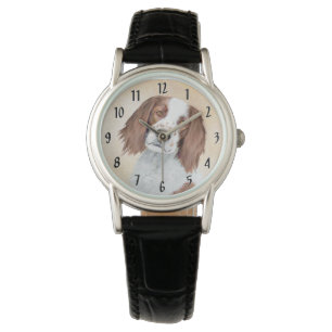 Montre Peinture en Setter rouge et blanc irlandais - Art 