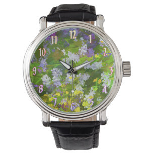 Montre Peinture fleur sauvage Impasto - Art Fleur Origina