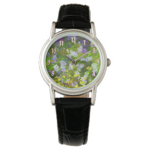 Montre Peinture fleur sauvage Impasto - Art Fleur Origina
