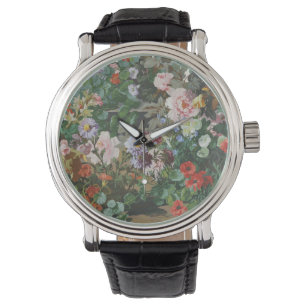 Montre Peinture florale de fleurs colorées vintage jolies