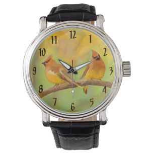 Montre Peinture Jaseur d'Amérique - Oiseau Sauvage Origin