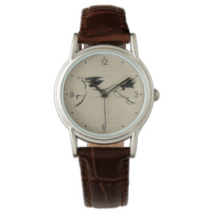 Montre Peinture originale de cheval Zodiaque chinois Anni