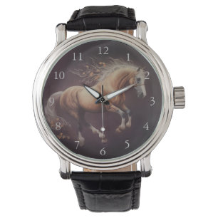 Montre Peinture Pastel D'Un Cheval De Course