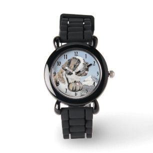 Montre Peinture Saint Bernard - Cute Original Chien Art