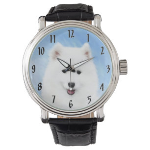 Montre Peinture Samoyed Puppy - Jolie Art Original Chien