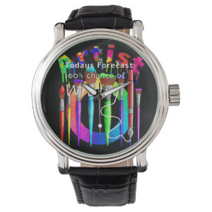 Montre Peintures à roulettes couleur artiste brosses