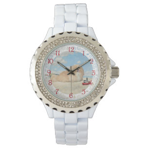 Montre Pékinois au bord de la mer