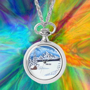 Montre pendentif argent Merveille d'hiver