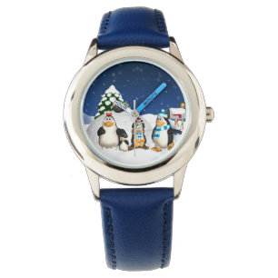 Montre Penguin Famille Vacances D'Hiver Veille Amusante P