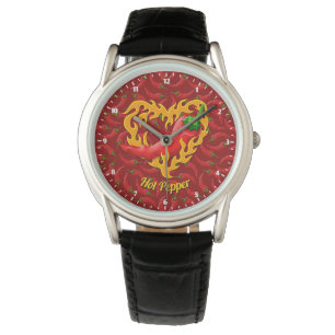 Montre Pepper chili avec Flame Heart Watch