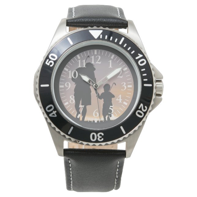 Montre Père et fils golfant (devant)