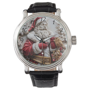 Montre Père Noël avec des cadeaux pour un joyeux Noël