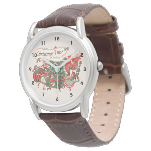 Montre Père Noël de Noël vintage et enfants dansants