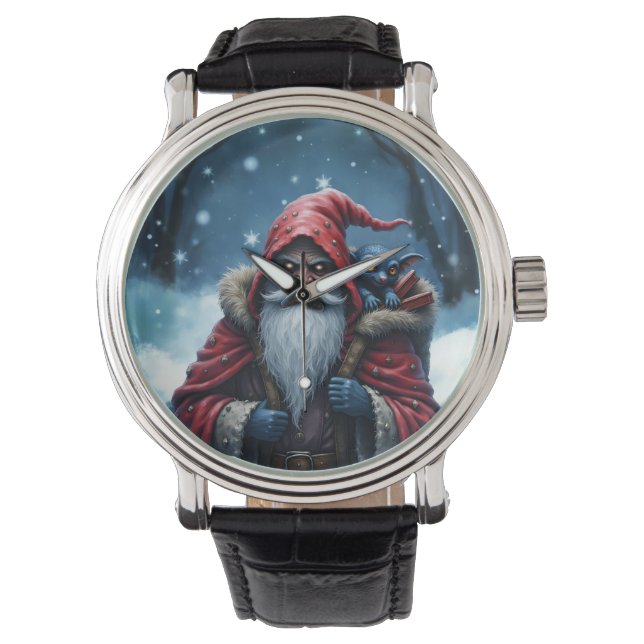 Montre Père Noël Frostbite et son elfe de malice. (devant)