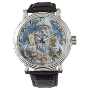 Montre Père Noël joyeux avec des cadeaux de Noël