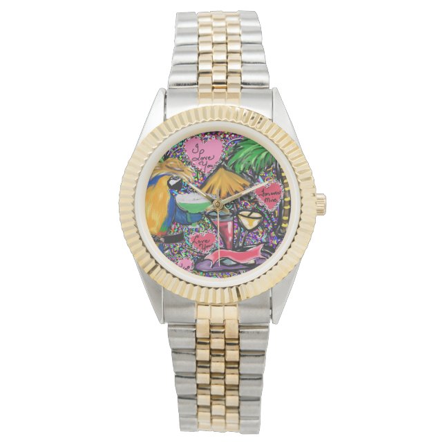 Montre Perroquet de fête de la Saint-Valentin (devant)