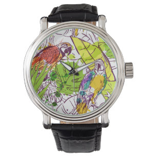 Montre Perroquets tropicaux