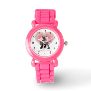 Montre Personalisé Pretty Grey Pony et Hearts Horse