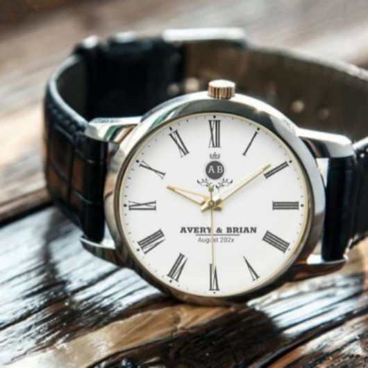 Montre Personalized Initials Elegant Custom Name 