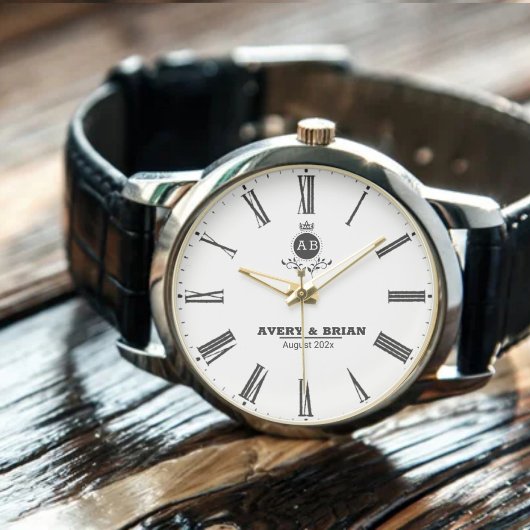 Montre Personalized Initials Elegant Custom Name