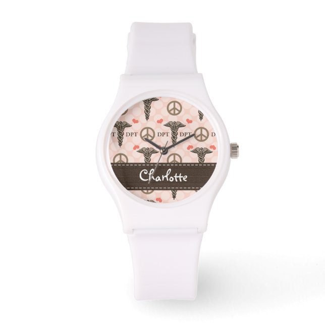 Montre Personalized Peace Love Doctor of Physical Therapy (Recto)