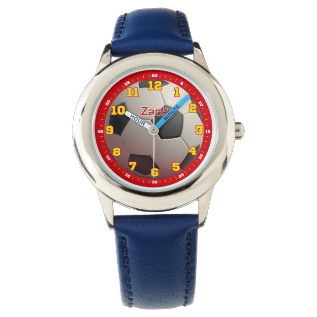 Montre Personalized Soccer Boys Time-Teaching Design (devant)