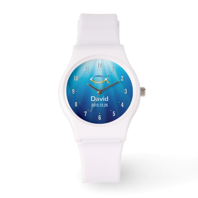 Montre personnalisable avec Christian Fish Symbole (Recto)