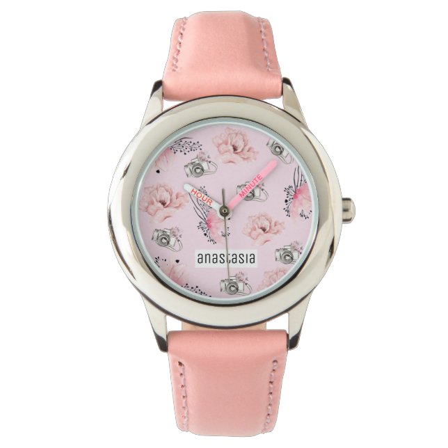 Montre Personnalisé Chic Floral (devant)