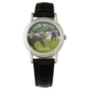 Montre personnalisée de cheval