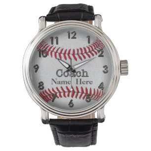Montre personnalisée d'entraîneurs du base-ball