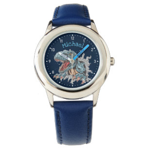 Montre personnalisée T-Rex dinosaure pour enfants