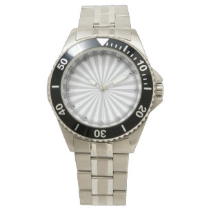 Montre Personnaliser classique Grey Burst Roue de rotatio