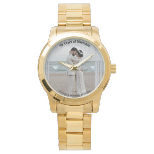 Montre Personnaliser Hommes Photo Watch Cadeaux du 50e an