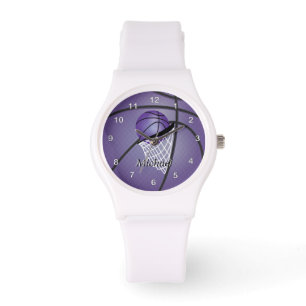 Montre Personnaliser Sports Basket violet