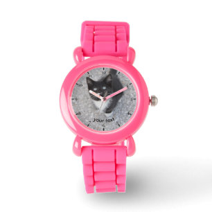 Montre Personnaliser Tuxedo chaton noir
