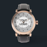Montre Personnaliser votre entreprise Logo Texte Entrepri<br><div class="desc">Couleurs et polices personnalisées Montres personnalisées avec votre entreprise Logo et texte Professionnel Design professionnel Visualisation promotionnelle Cadeau - Ajouter votre logo - Image ou QR Code - Photo / et Nom - Entreprise / Site Internet ou autre Information / texte - Redimensionner et déplacer ou ajouter des éléments /...</div>