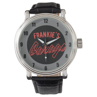 Montre Personnaliser Votre Nom Neon Style Hot Rod Car Gar