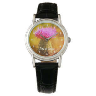Montre Personnalité de Purple Thistle Flower