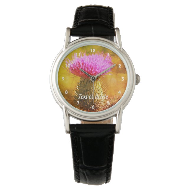 Montre Personnalité de Purple Thistle Flower (devant)