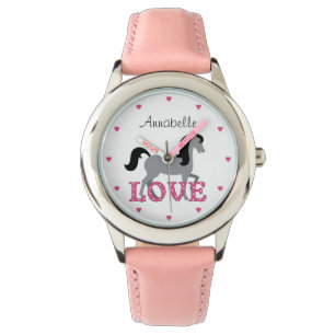 Montre Personnalized Pretty Horse and Pink Love