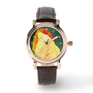 Montre Pétales De Fleurs Tulipes Avec Arroses À La Pluie