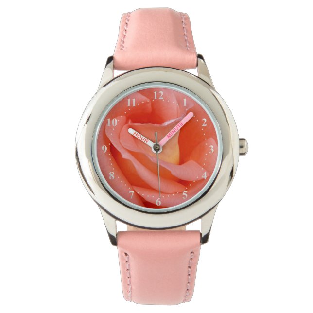 Montre pétales roses (devant)