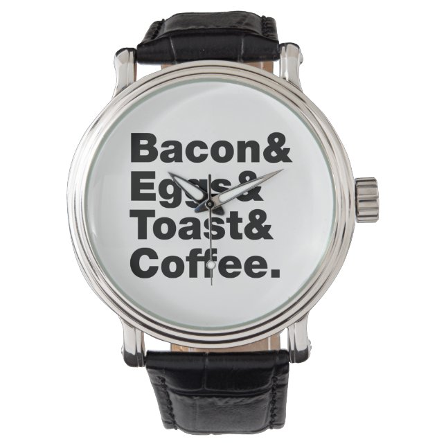 Montre Petit-déjeuner (Bacon & oeufs & Toast & Coffee.) (devant)