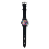 Montre Petit Elfe de Champignons / Pierres roses (Sangle)