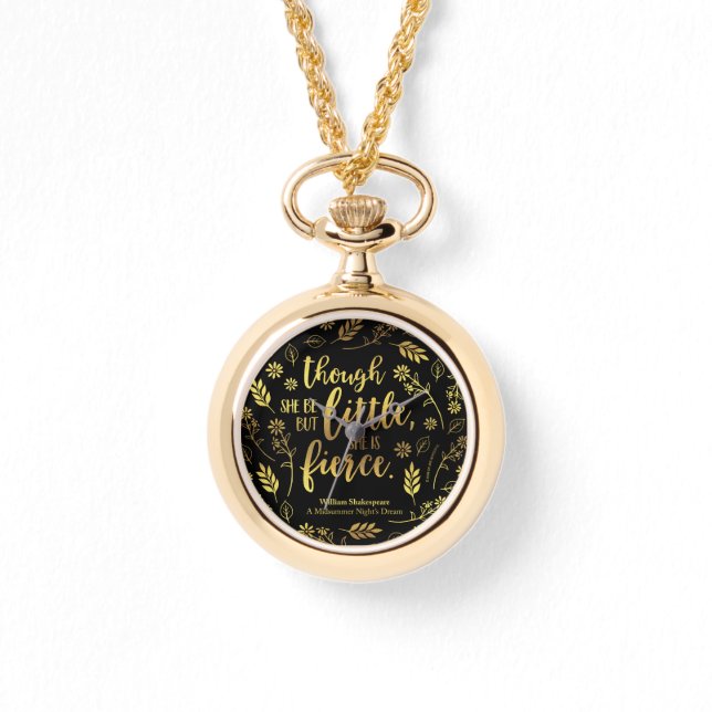 Montre Petit Mais Fierce William Shakespeare Gold Floral (Recto)