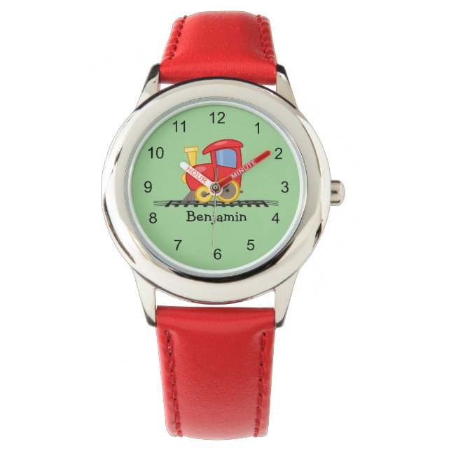 Montre Petit Moteur rouge Design Kids Watch (devant)