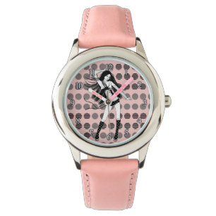 Montre petite amie danseuse rose