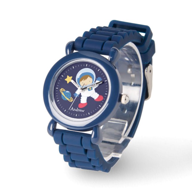 Montre Petite astronaute garçon personnalisée (Angle)